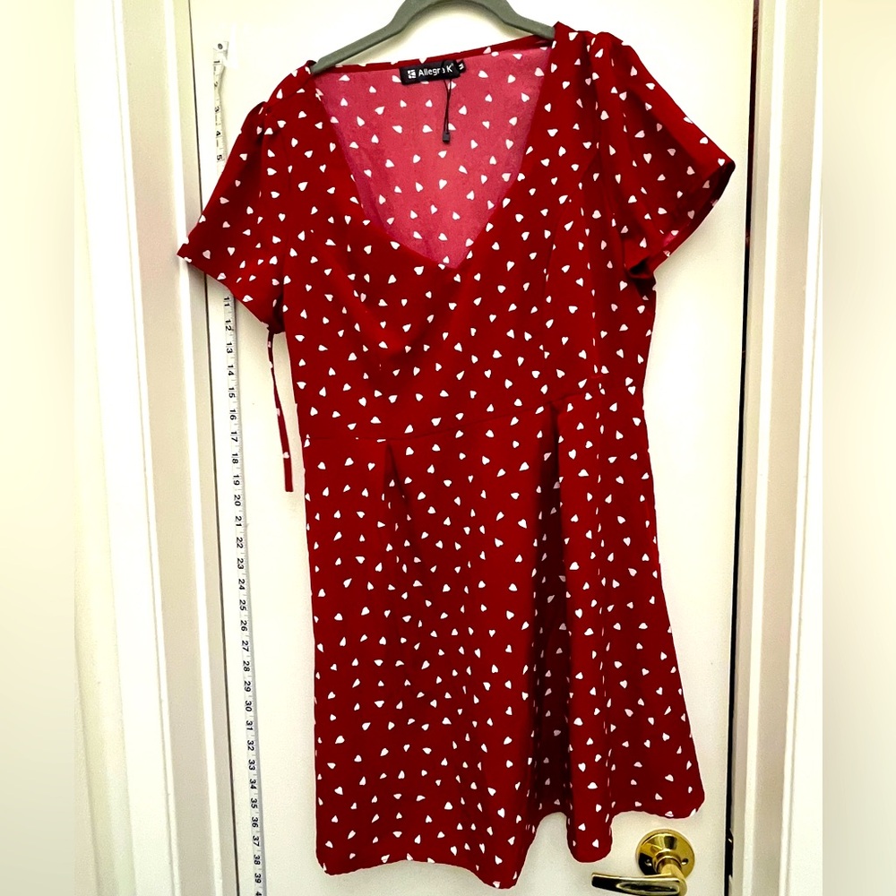 M Red hearts dress